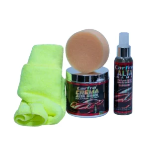 Crema 3 en 1 + perfume alta gama (toalla microfibra y espuma)
