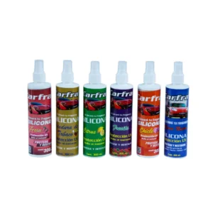 Silicona en 6 fragancias ( Chicle, Fresa, Carro nuevo, Picadura de tabaco, citrus, Chica Fresa) 300ml